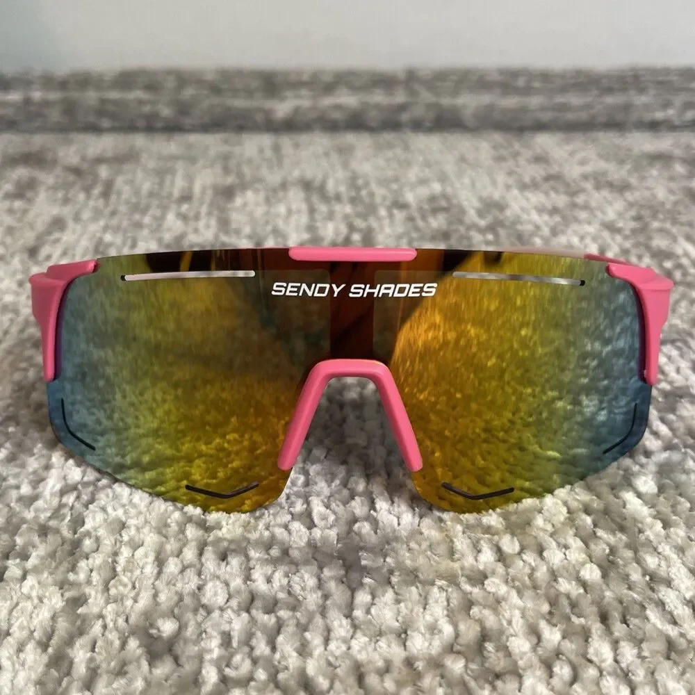 Sendy Shades All Star 2.0 Sunglasses Passionfruit Pink Shield Cycling Sports